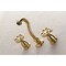 Kingston Brass KS3027RX Two-Handle Wall Mount Tub Faucet, Brushed Brass KS3027RX - alternate 4